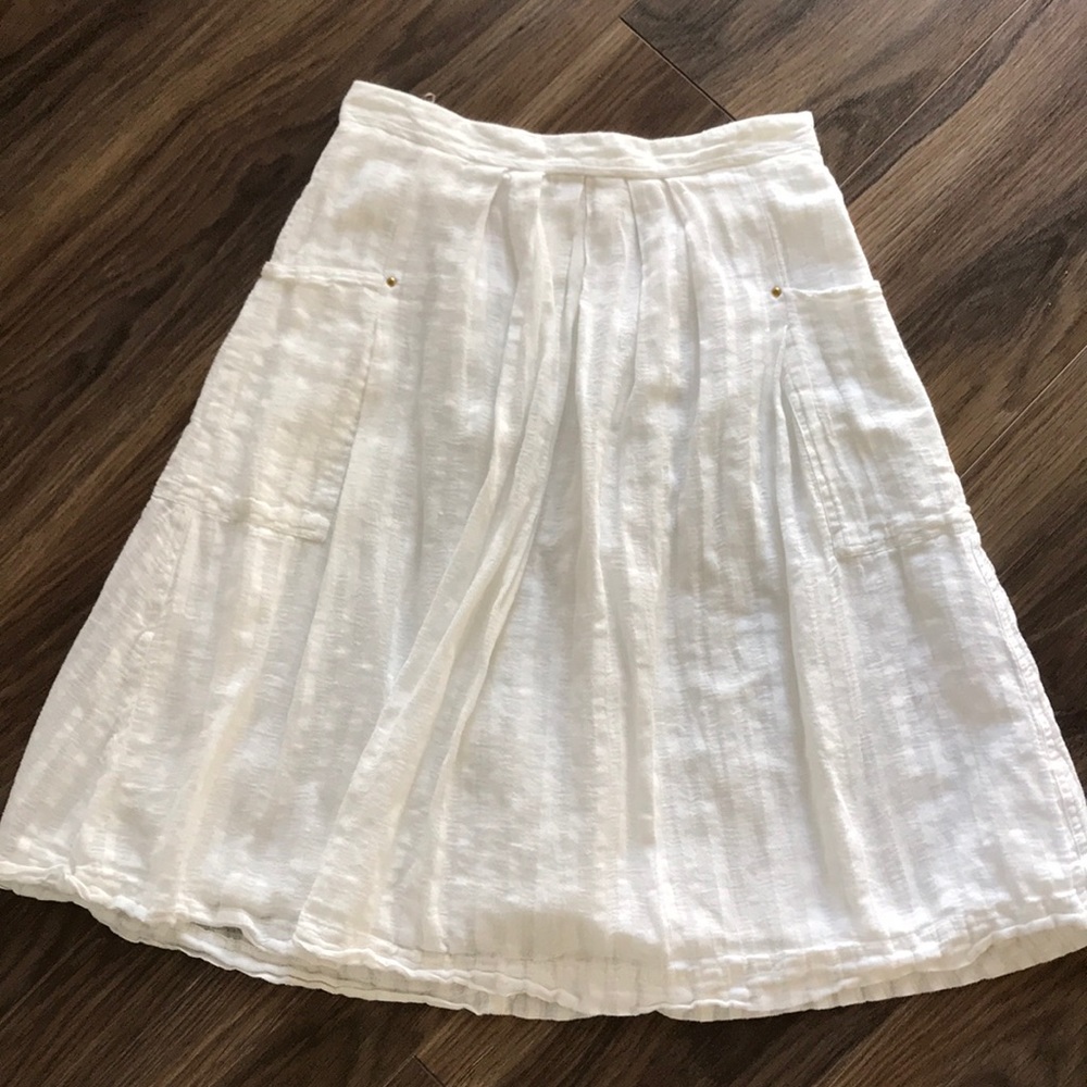 Downeast Flowy White Skirt